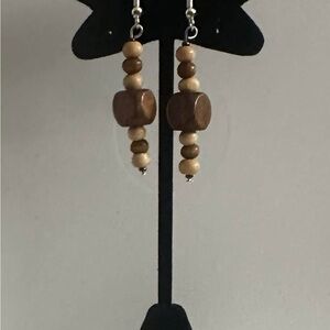 Wooden Beaded Earrings